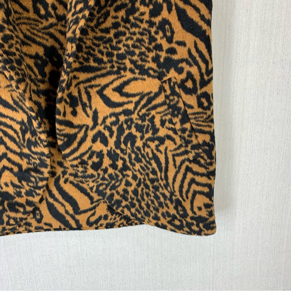 Marley Lilly~NWT~Women's Open Front Wool Blend Leopard/Animal Print Vest~Sz L/XL - Picture 4 of 11